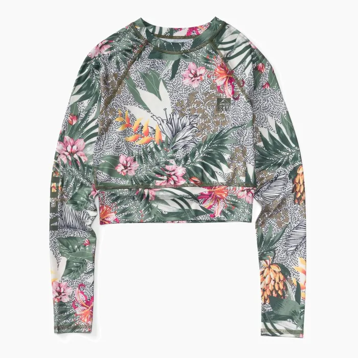 Women Reef Sets Crest Crop Long Sleeve Surf Shirt Upf 40 Wild Side Women Reef Sets Crest Crop Long Sleeve Surf Shirt Upf 40 Wild Side