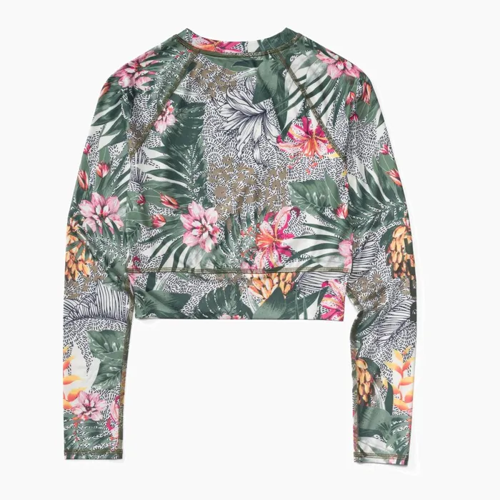 Women Reef Sets Crest Crop Long Sleeve Surf Shirt Upf 40 Wild Side Women Reef Sets Crest Crop Long Sleeve Surf Shirt Upf 40 Wild Side