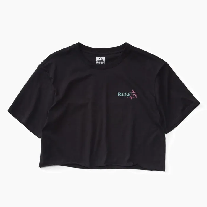 Women Reef TShirts Tanks and Dresses Flamazing Crop Tee Caviar Women Reef TShirts Tanks and Dresses Flamazing Crop Tee Caviar