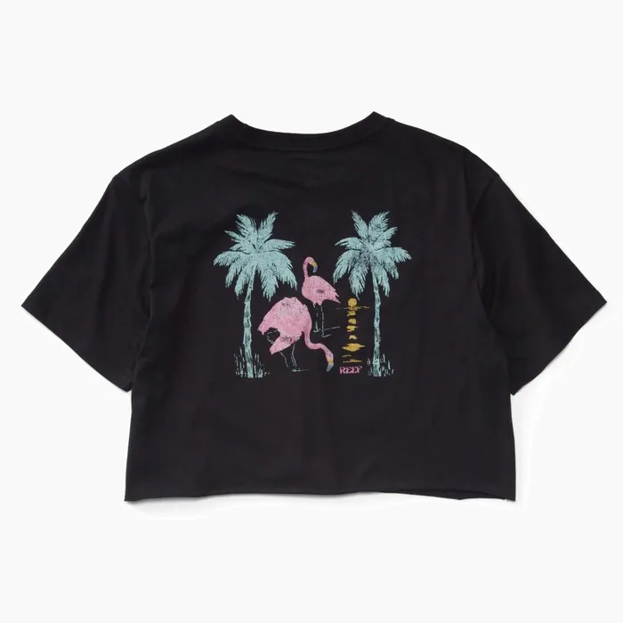 Women Reef TShirts Tanks and Dresses Flamazing Crop Tee Caviar Women Reef TShirts Tanks and Dresses Flamazing Crop Tee Caviar