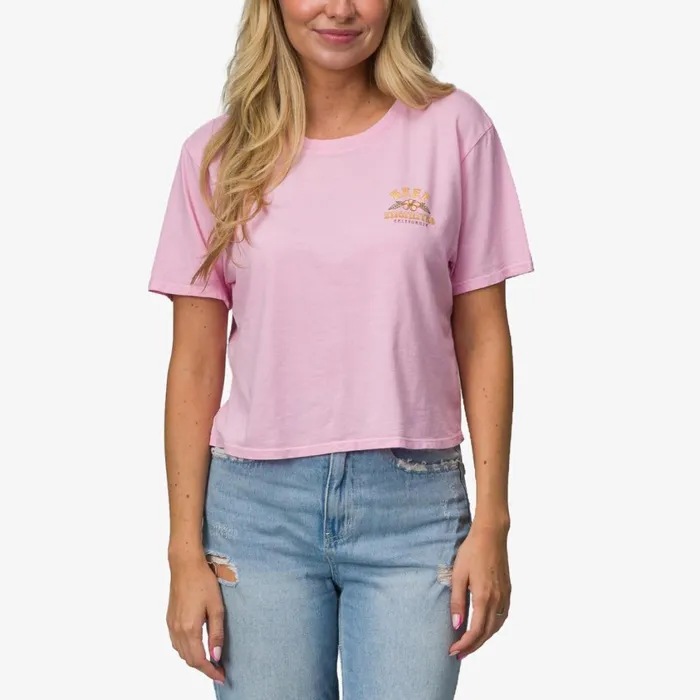 Women Reef TShirts Tanks and Dresses Super Crop Tee Pink