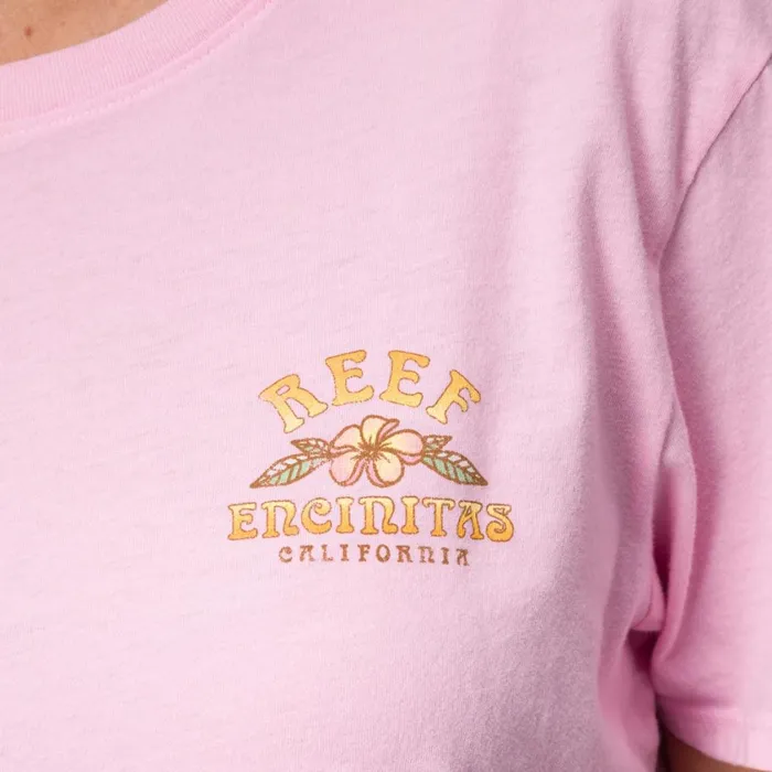 Women Reef TShirts Tanks and Dresses Super Crop Tee Pink