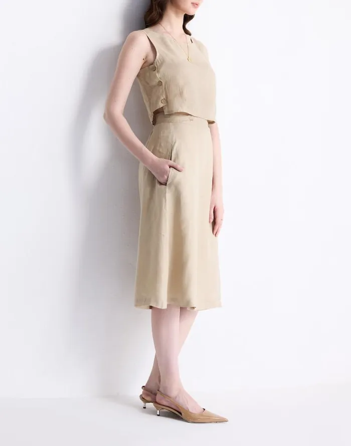 Women Reistor Boxy 100 Hemp Crop Top In Neutral Beige Beige Madewell Tops and Shirts