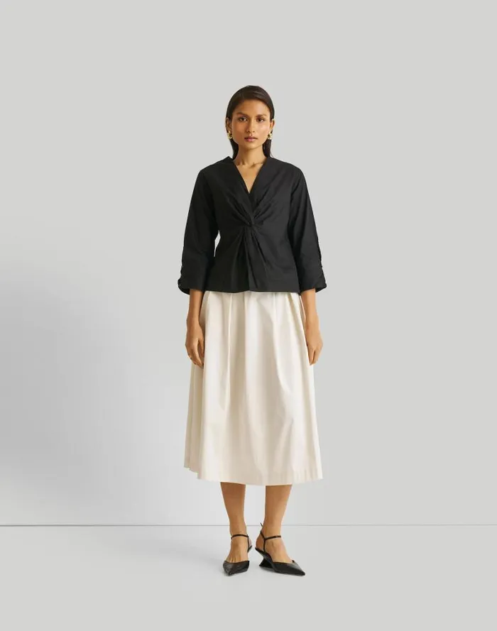 Women Reistor Front Twist Top Black Madewell Tops and Shirts