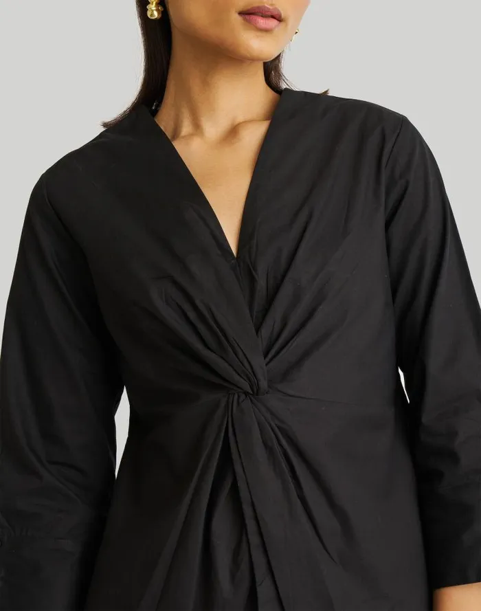Women Reistor Front Twist Top Black Madewell Tops and Shirts