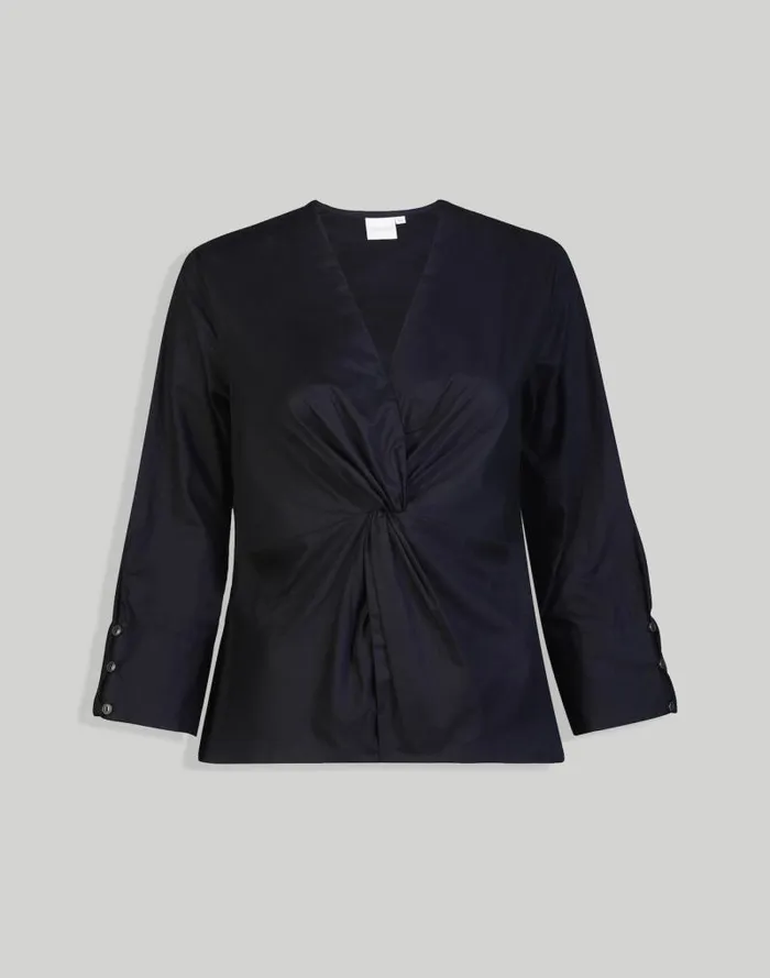 Women Reistor Front Twist Top Black Madewell Tops and Shirts