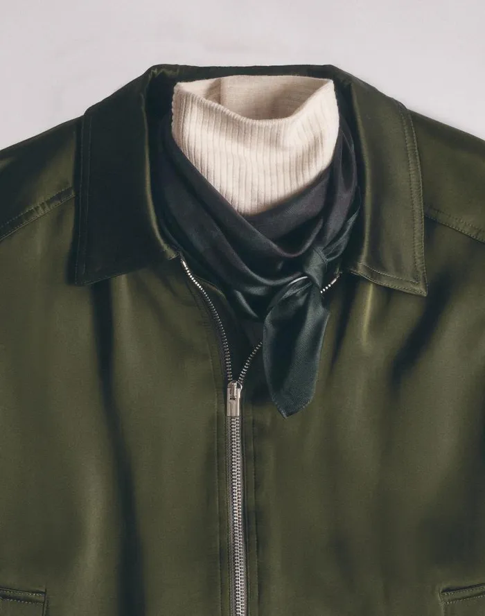Women Relaxed ZipFront Bomber Jacket Mossy Umber Madewell Coats Jackets