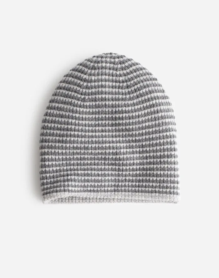 Women Reversible Beanie In SoftWool Hthr Smoke Madewell Hats