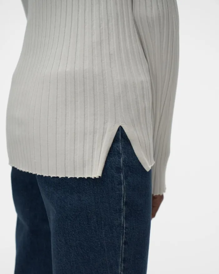 Women Ribbed Crewneck Sweater White Helmut Lang Sweaters