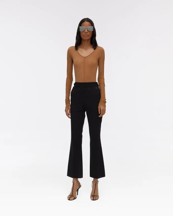 Women Rider Crop Pant Black Helmut Lang Pants