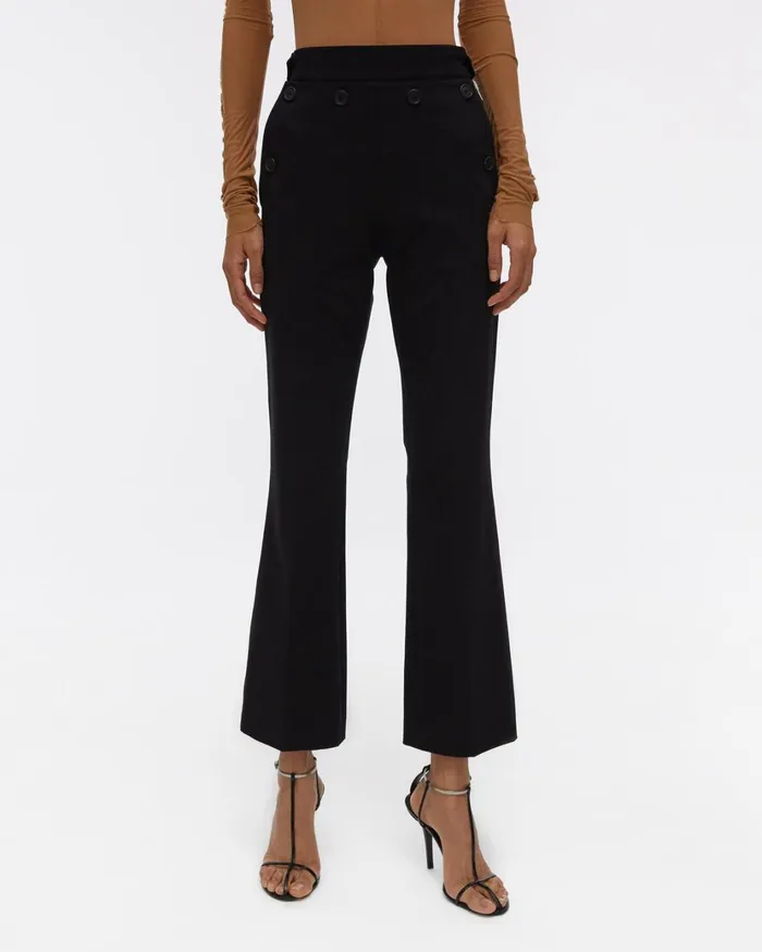 Women Rider Crop Pant Black Helmut Lang Pants