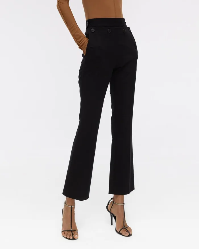 Women Rider Crop Pant Black Helmut Lang Pants