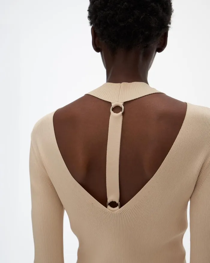 Women Ring Mockneck Muslin Helmut Lang Tops