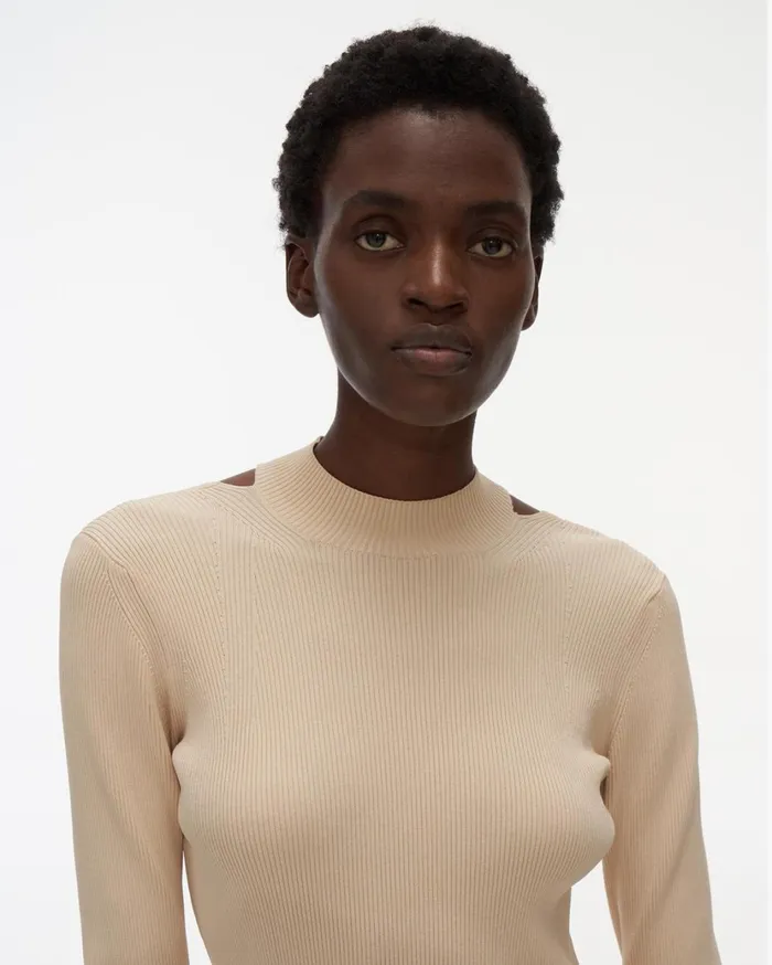 Women Ring Mockneck Muslin Helmut Lang Tops