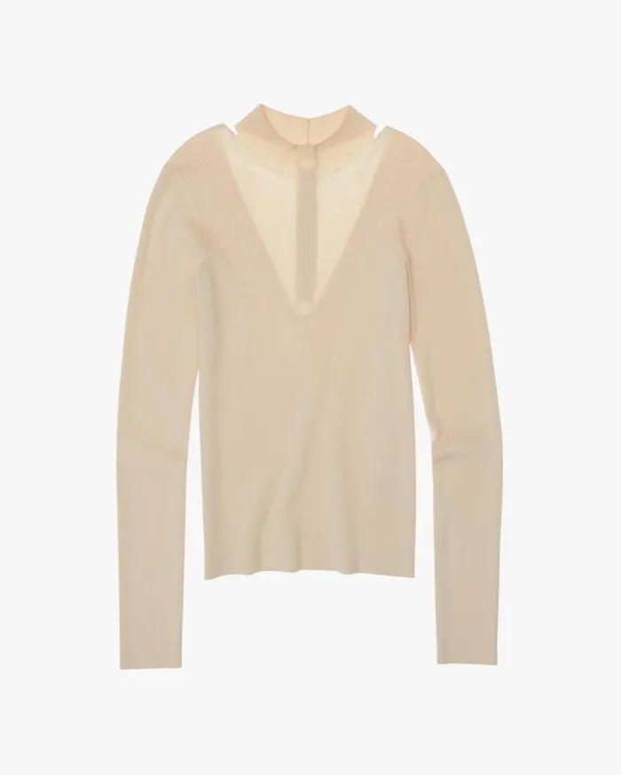 Women Ring Mockneck Muslin Helmut Lang Tops