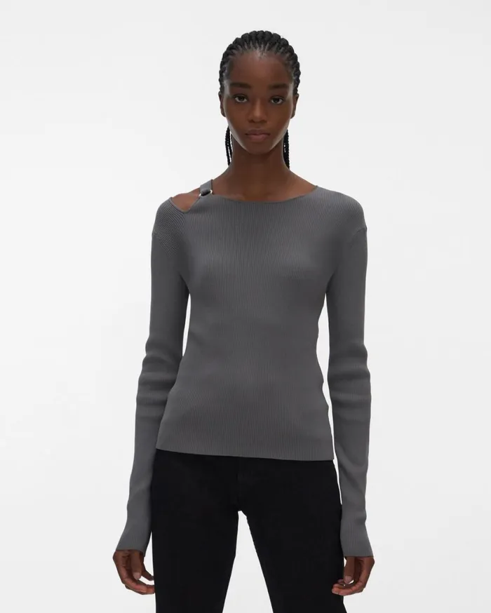 Women Ring Top Sartorial Steel Helmut Lang Tops