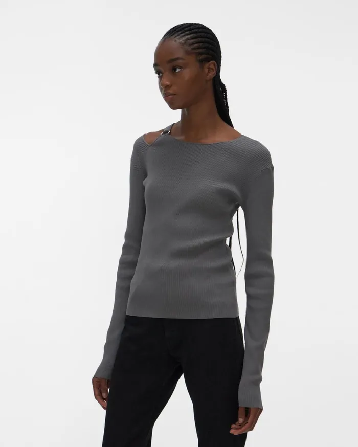 Women Ring Top Sartorial Steel Helmut Lang Tops