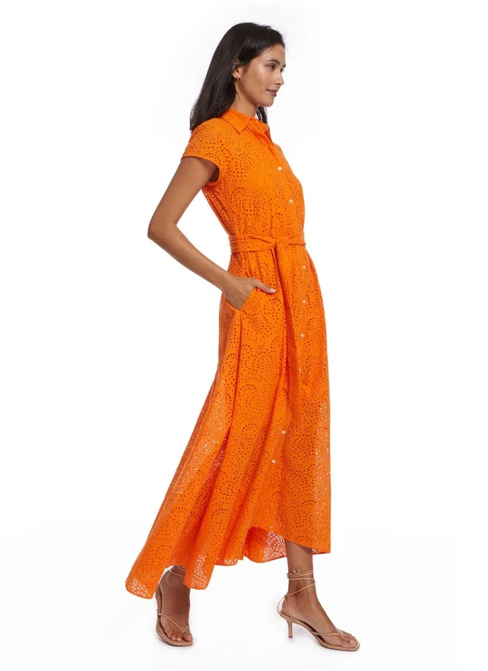 Women Robert Graham Dresses VIVIENNE DRESS BURNT ORANGE