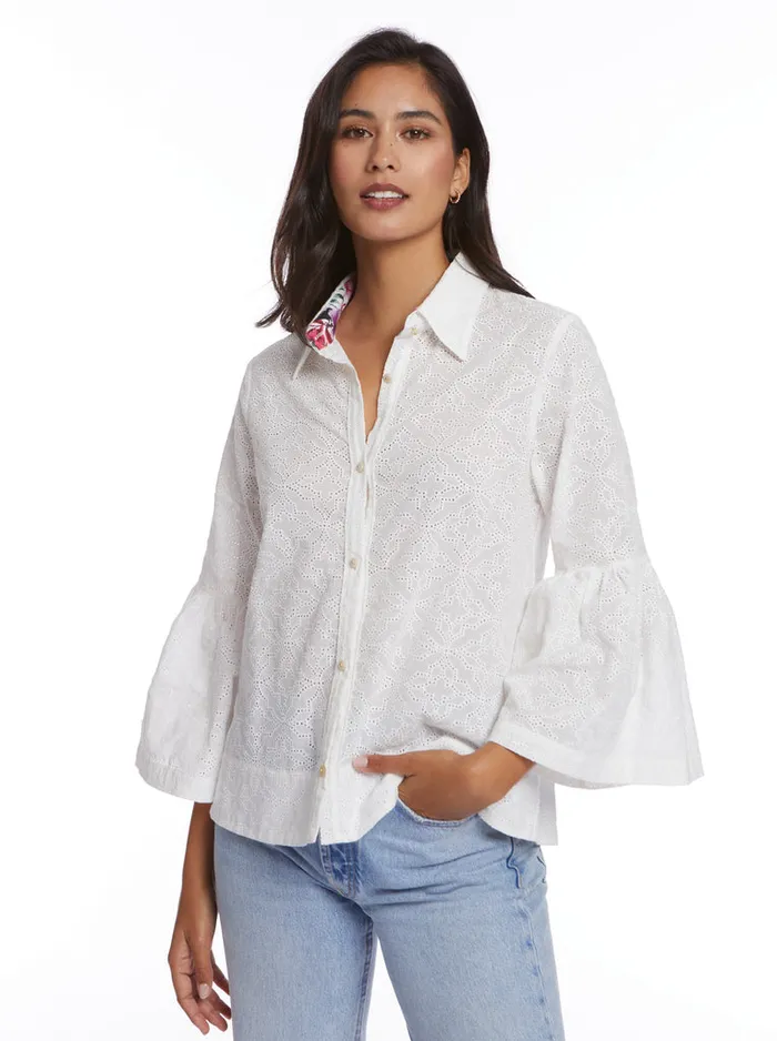 Women Robert Graham Tops HARPER BLOUSE WHITE