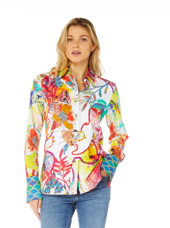 Women Robert Graham Tops LIMITED EDITION EXCLAMATION SHIRT MULTI