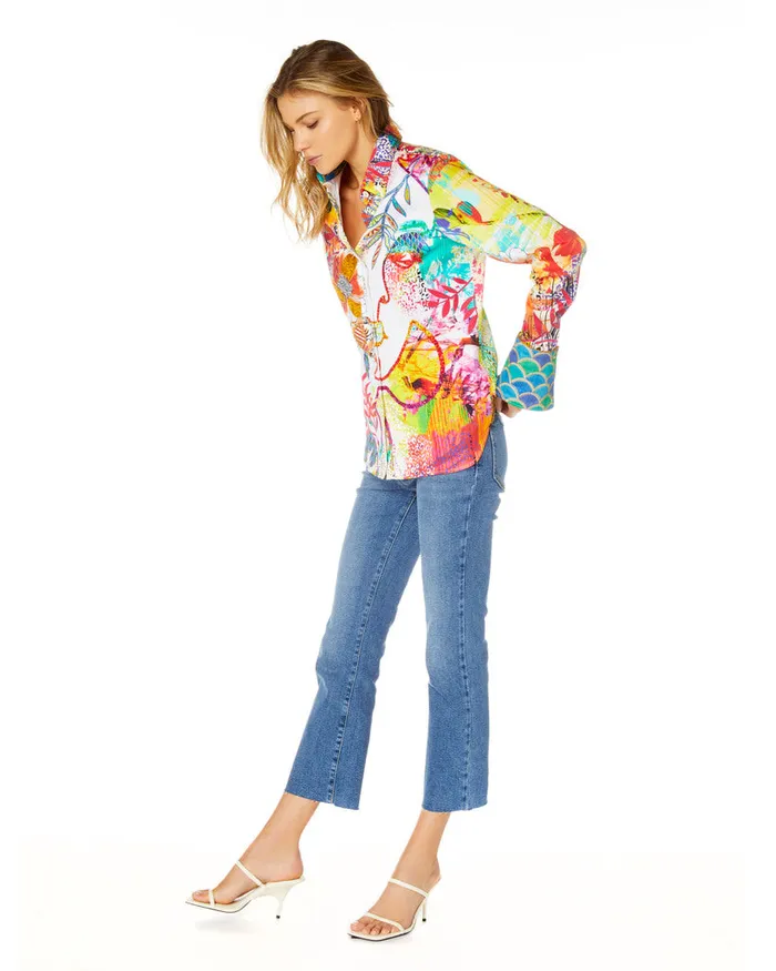 Women Robert Graham Tops LIMITED EDITION EXCLAMATION SHIRT MULTI
