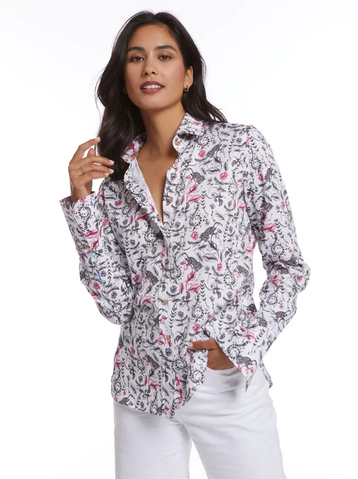 Women Robert Graham Tops PRISCILLA SHIRT WHITE