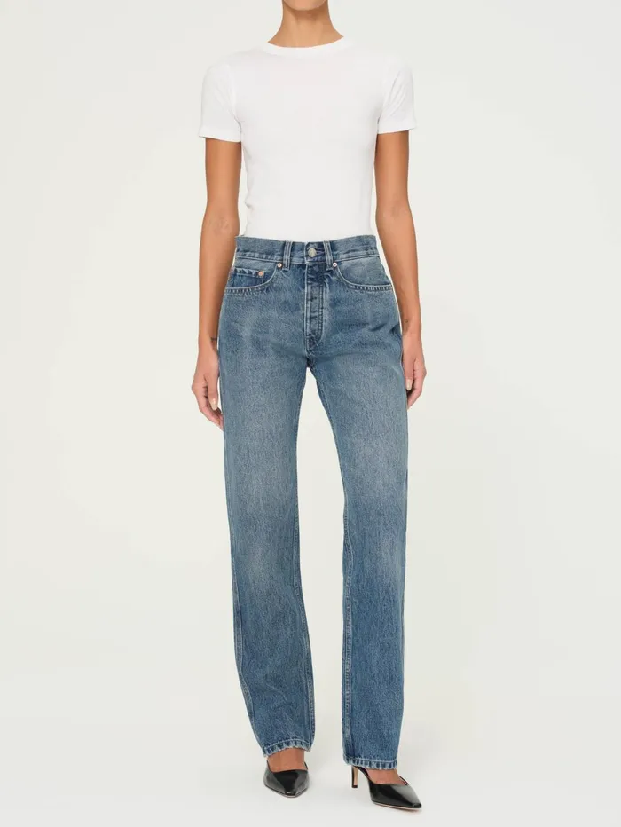 Women Romie Straight Mid Rise Jeans DL1961 Tall