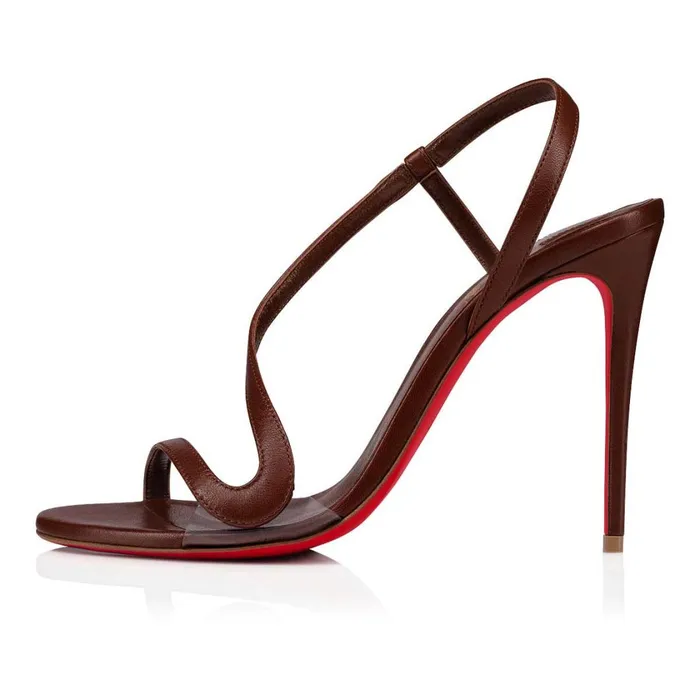 Women Rosalie 100 Mm Sandals 8211 Nappa Leather And PVC 8211 Nude 8 Nude Christian Louboutin Sandals and Slides
