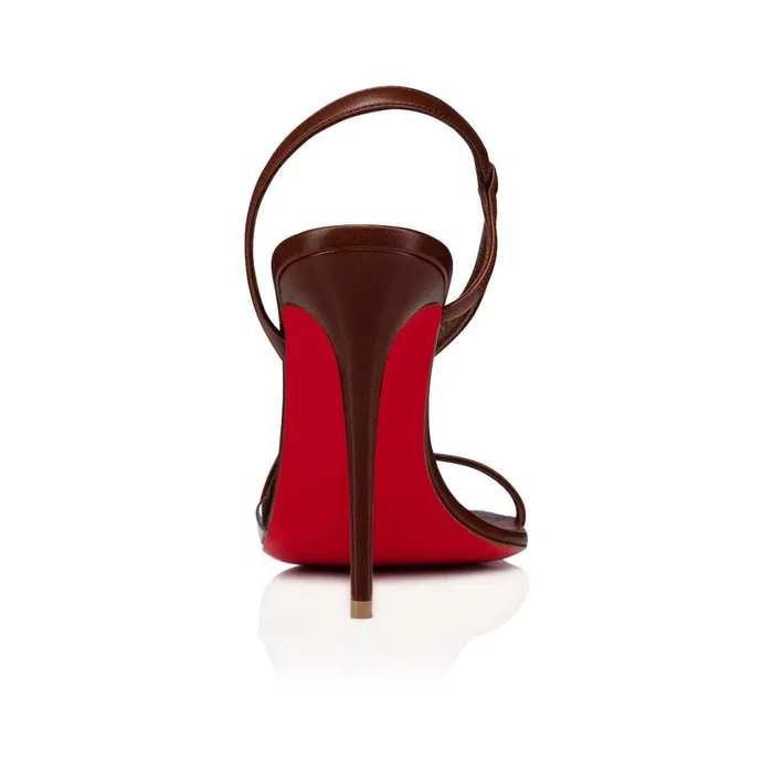Women Rosalie 100 Mm Sandals 8211 Nappa Leather And PVC 8211 Nude 8 Nude Christian Louboutin Sandals and Slides