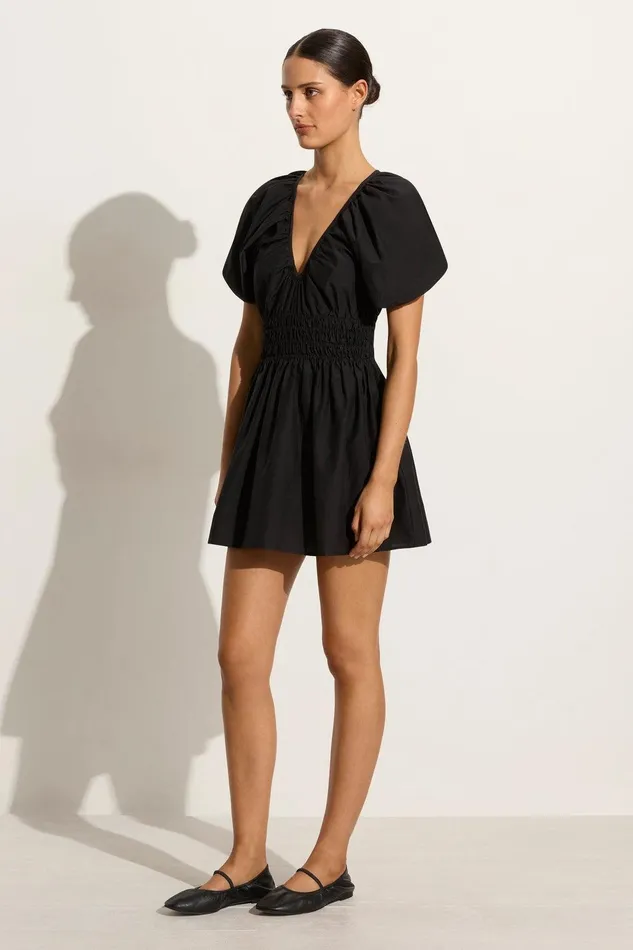 Women Salone Mini Dress Black Faithfull The Brand Dresses Women Salone Mini Dress Black Faithfull The Brand Dresses