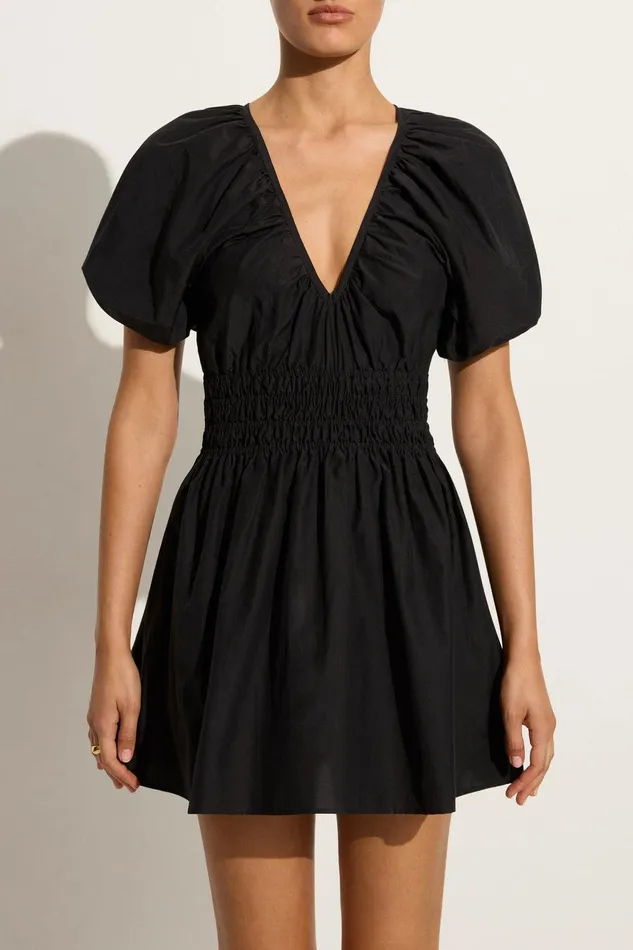 Women Salone Mini Dress Black Faithfull The Brand Dresses Women Salone Mini Dress Black Faithfull The Brand Dresses