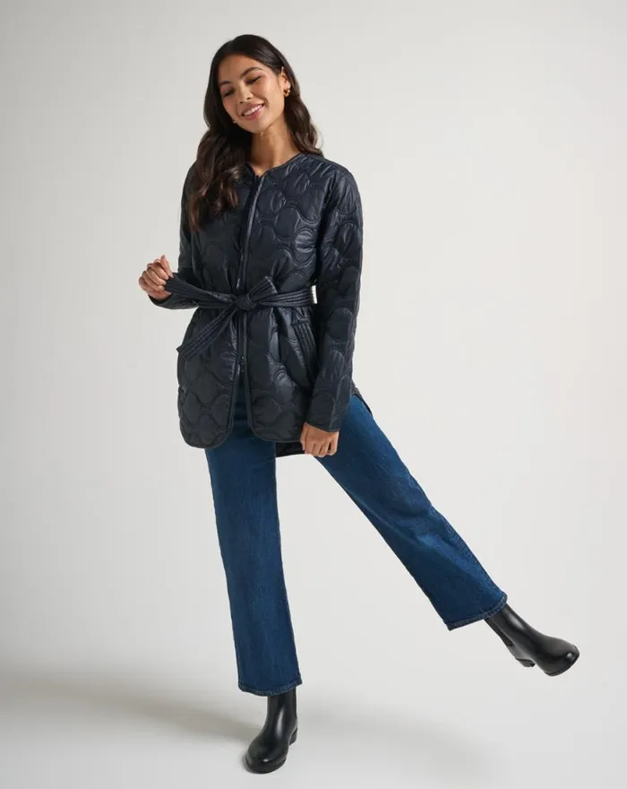 Women SALTWATER SPRAY QUILTED JACKET Black TravisMathew Jackets