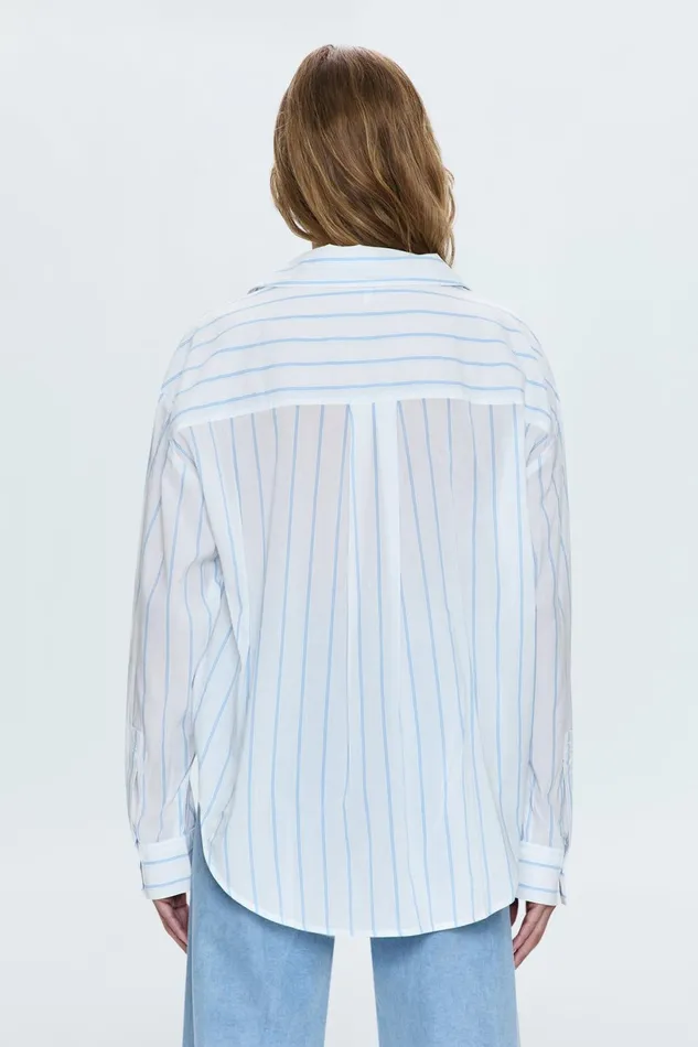 Women Samantha Shirt 8211 Frost Stripe Pistola Denim Tops