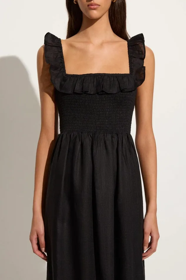 Women Sameera Midi Dress Black 8211 Final Sale Faithfull The Brand Dresses Women Sameera Midi Dress Black 8211 Final Sale Faithfull The Brand Dresses