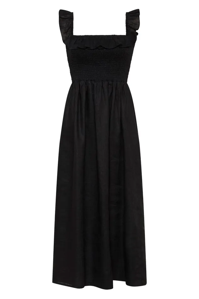 Women Sameera Midi Dress Black 8211 Final Sale Faithfull The Brand Dresses Women Sameera Midi Dress Black 8211 Final Sale Faithfull The Brand Dresses