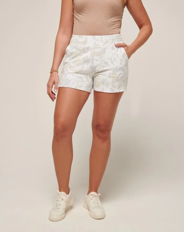 Women SAN LORENZO CLOUD FLEECE SHORT Heather Pumice Multi TravisMathew Shorts