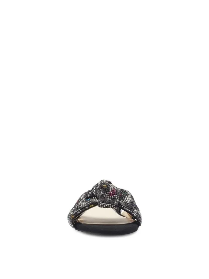 Women Sandals Jessica Simpson Alisen Sandal In Black and Rainbow Black And Rainbow