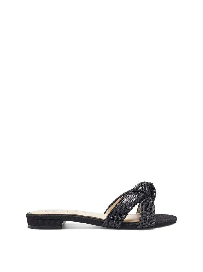 Women Sandals Jessica Simpson Alisen Sandal In Black Textured Black