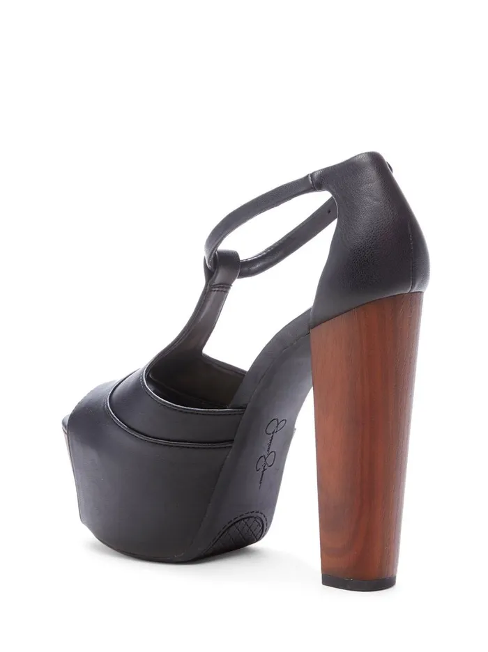 Women Sandals Jessica Simpson Dany TStrap Platform Sandal In Black Black