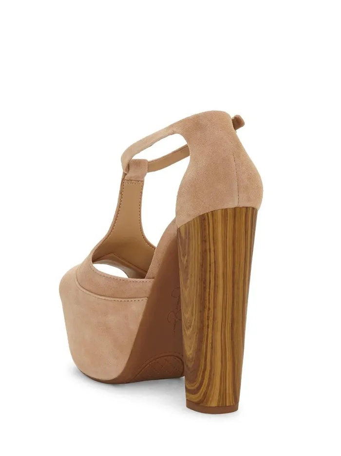 Women Sandals Jessica Simpson Dany TStrap Platform Sandal In Sand Sand