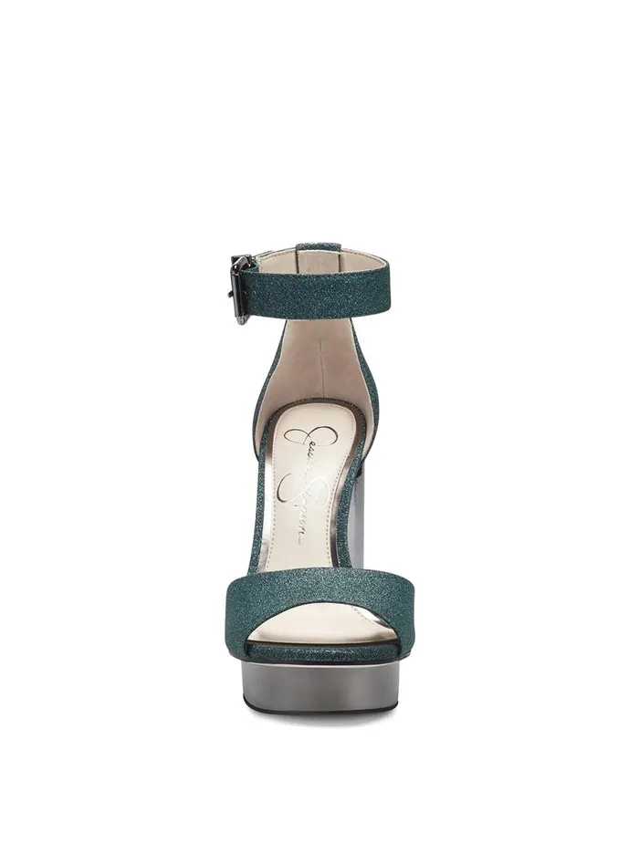 Women Sandals Jessica Simpson Everyn Platform Sandal In Rainforest Green Rainforest Green Sparkle