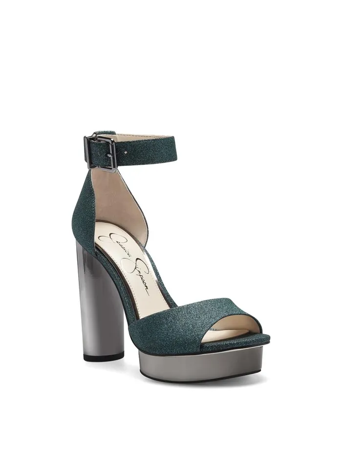 Women Sandals Jessica Simpson Everyn Platform Sandal In Rainforest Green Rainforest Green Sparkle
