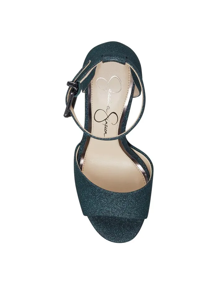 Women Sandals Jessica Simpson Everyn Platform Sandal In Rainforest Green Rainforest Green Sparkle