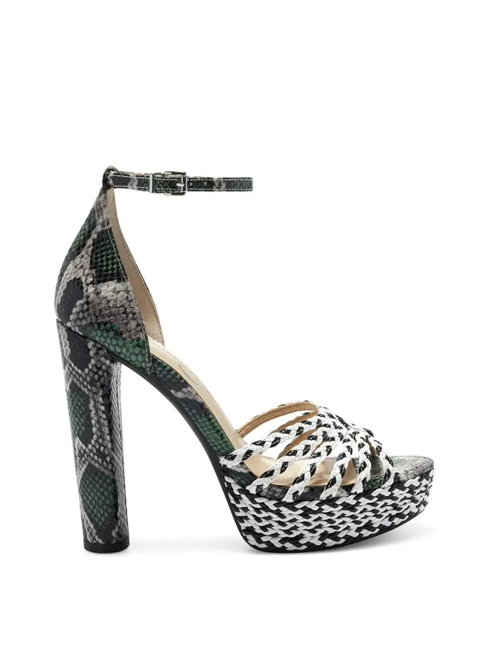 Women Sandals Jessica Simpson Ilita Platform Sandal In Green Snake Green Snake White And Black Women Sandals Jessica Simpson Ilita Platform Sandal In Green Snake Green Snake White And Black