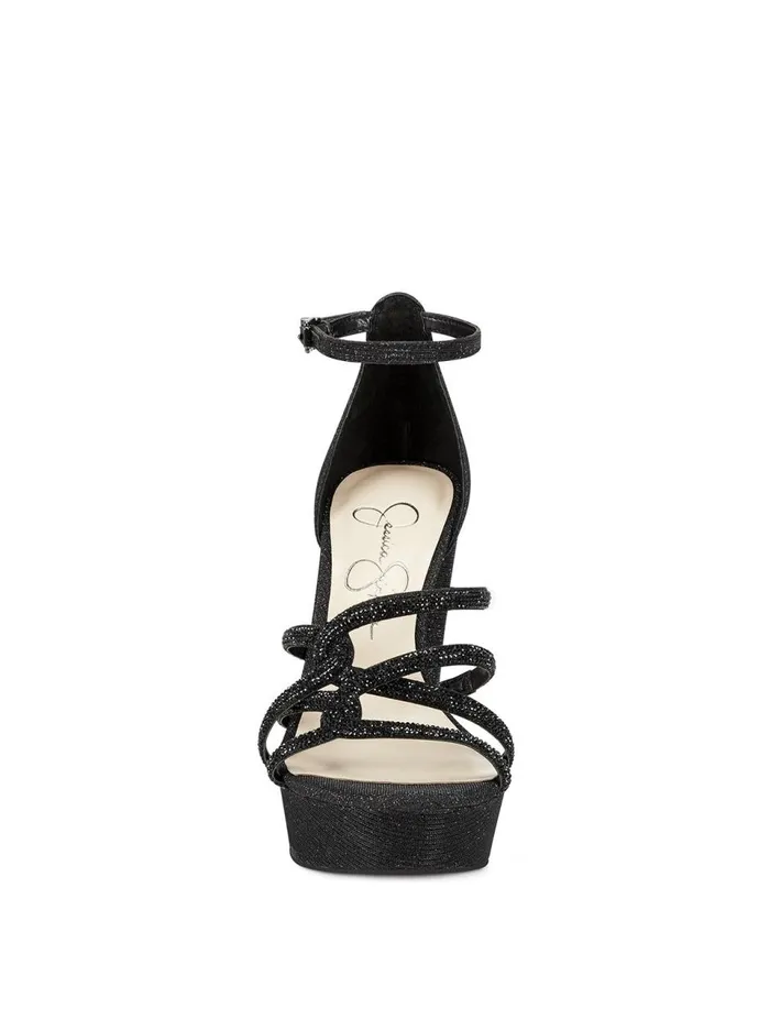Women Sandals Jessica Simpson Ivee High Heel In Black Black Sparkle