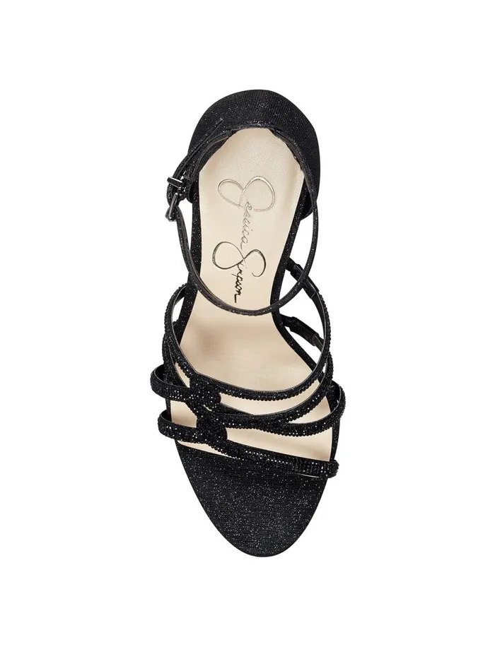 Women Sandals Jessica Simpson Ivee High Heel In Black Black Sparkle
