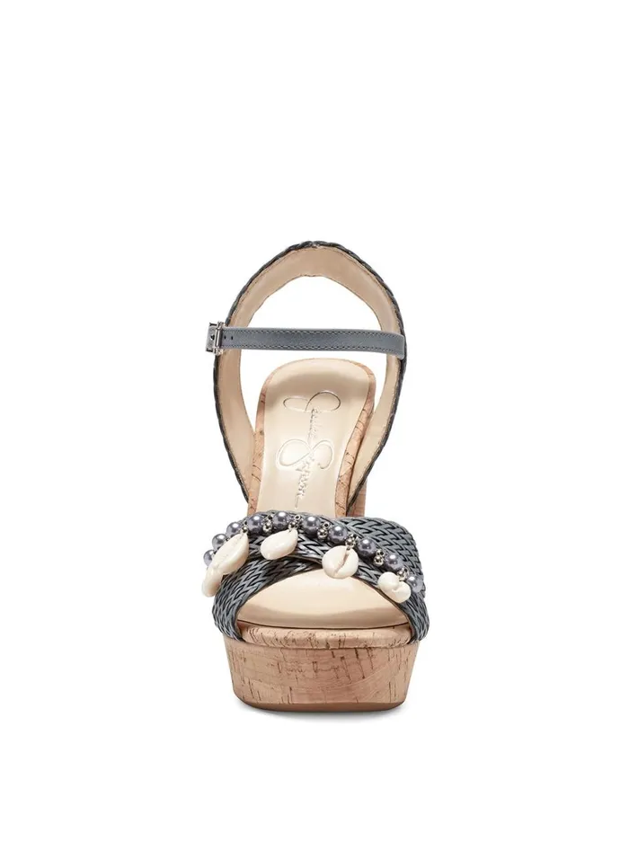 Women Sandals Jessica Simpson Ivriele Platform Sandal In Ash Blue Ash Blue Rattan