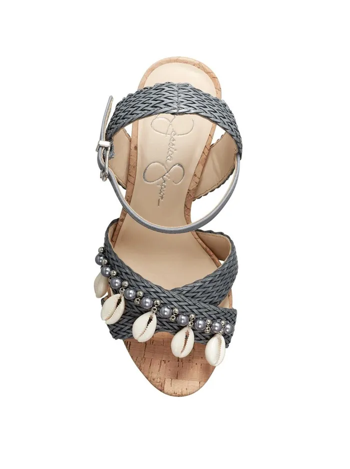 Women Sandals Jessica Simpson Ivriele Platform Sandal In Ash Blue Ash Blue Rattan
