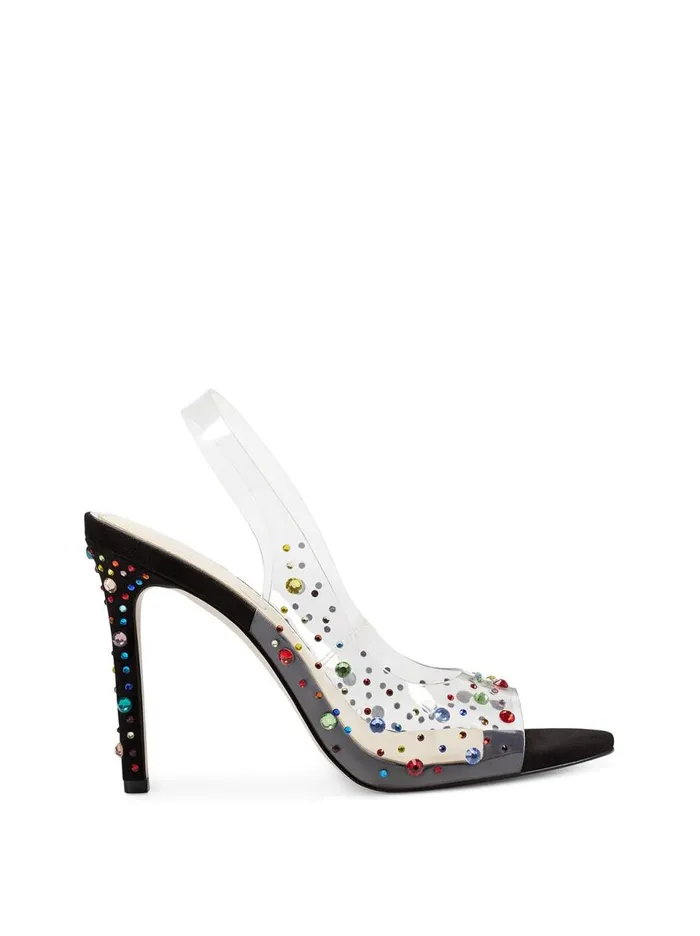 Women Sandals Jessica Simpson Jaisey High Heel In Clear and Rainbow Clear Embellished Rainbow Women Sandals Jessica Simpson Jaisey High Heel In Clear and Rainbow Clear Embellished Rainbow
