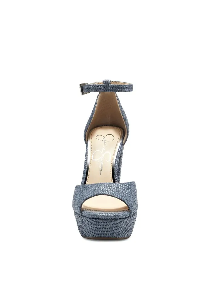 Women Sandals Jessica Simpson Pisila Platform Sandal In Blue Woven Ash Blue